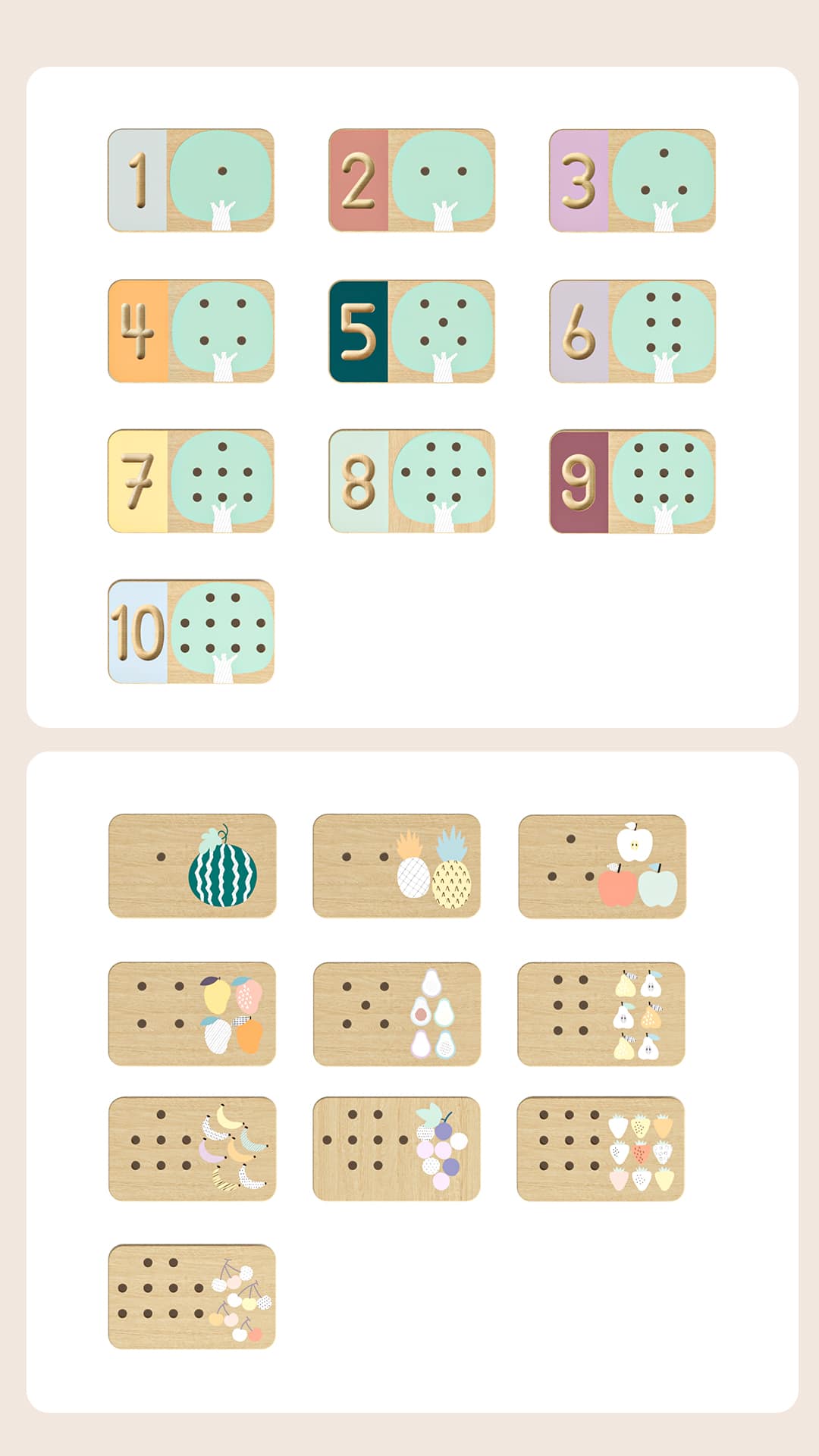 fruit tree skaičių treniruoklis